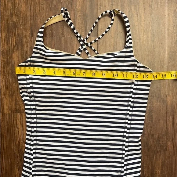 Lululemon Free To Be Tank Strappy Classic Stripe Black White stripes 4 - Picture 5 of 12